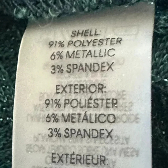 Calvin Klein Emerald Green Pullover Sweater Glitter Sparkle Size Small Women's - Picture 10 of 11